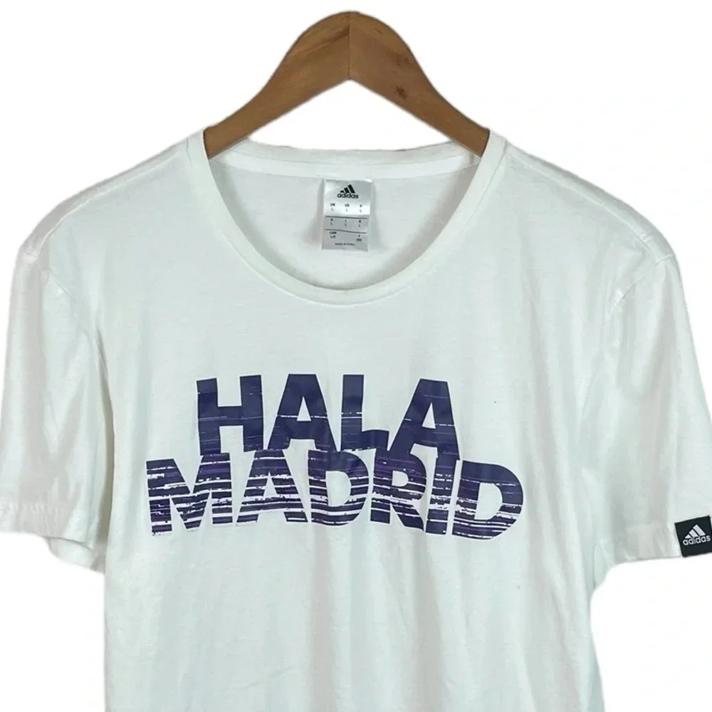 TS42 Mens Adidas Hala MADRID Spain Spanish Soccer T Shirt L